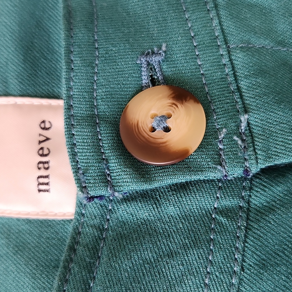 NWT Anthropologie Maeve | Ettie Wide‎ Leg Flare Linen Pants Turquoise Size 25 - Picture 7 of 9